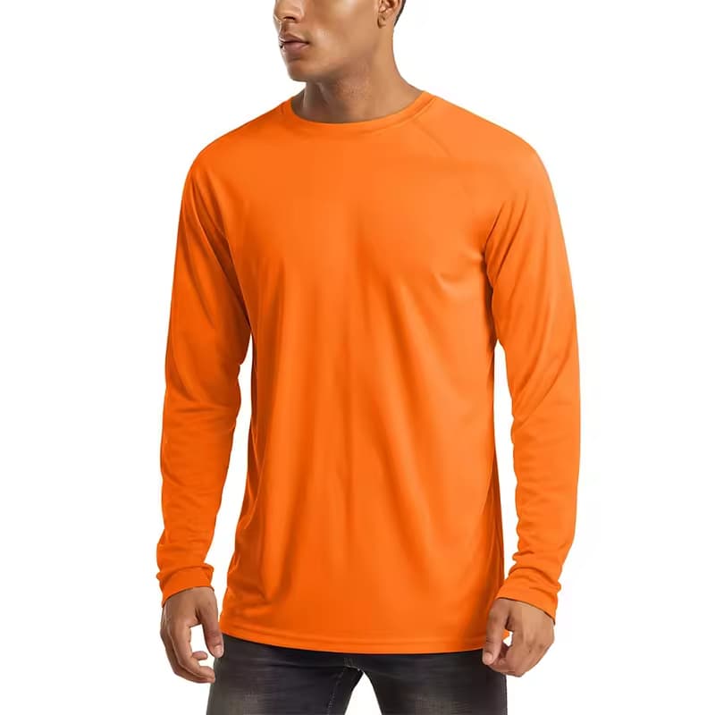 Rash Guard Men's UPF 50+ Long Sleeve Polyester t Shirt Quick Dry Fishing Sun Protection Shirt Sports Running Pullover Tops