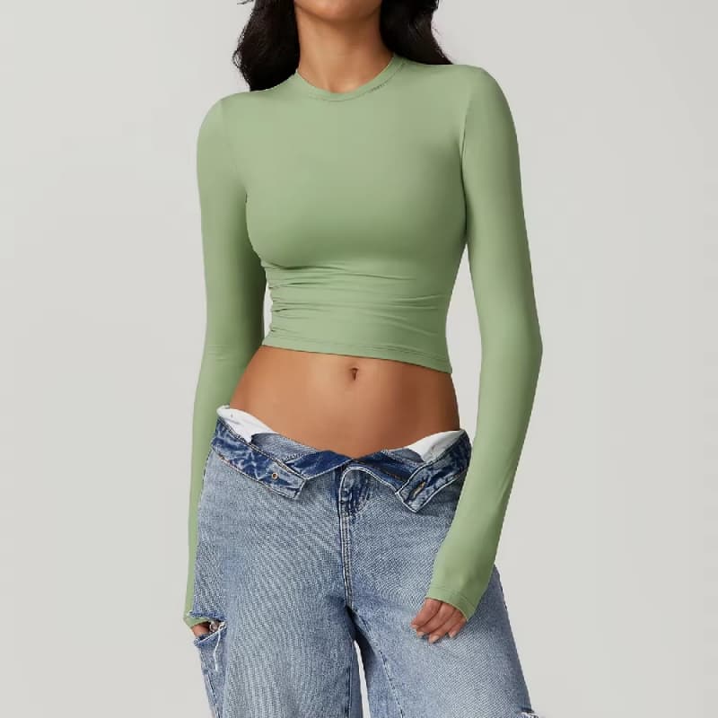 Tight Sports T-shirt Quick-drying Yoga Wear Pilates Running Fitness Long-sleeved Top Sports T Shirts for Women
