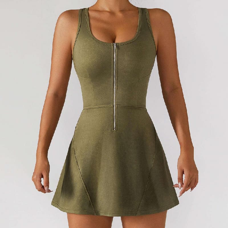Custom Fitness Apparel Activewear Wholesale Gym Clothing Sets Sexy Gym Wear Women 2 in 1 Activewear Dress