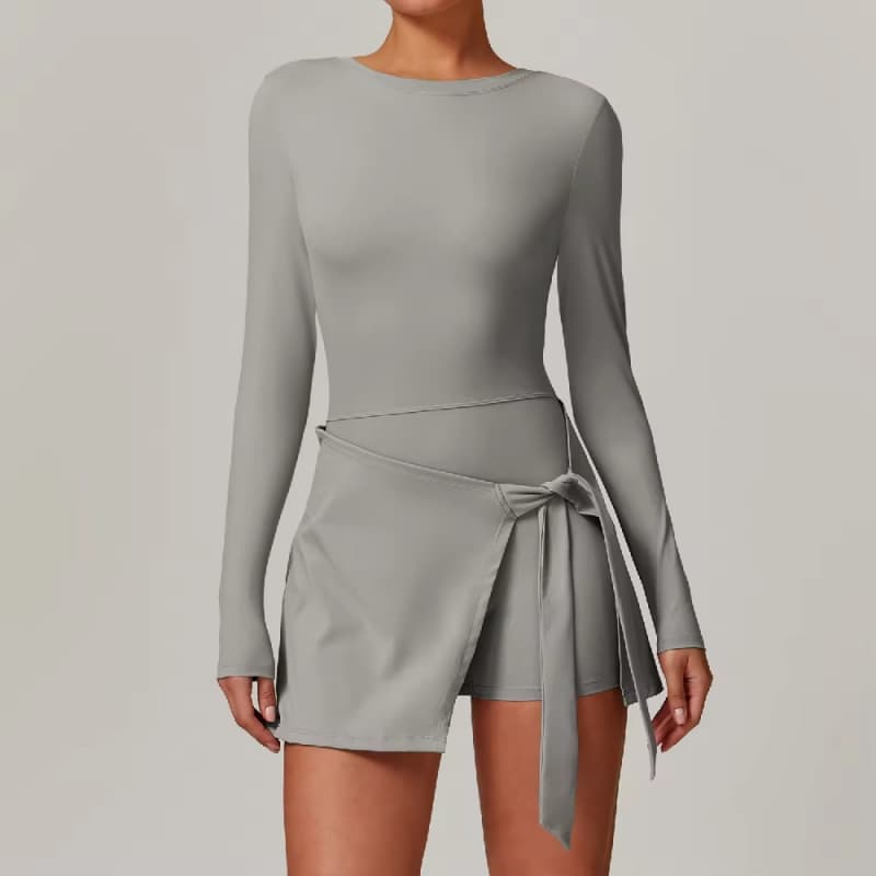 Custom Woman's Athletic Workout Set Gym Fitness Crop Top & Tennis Skirt OEM Dress for Adults for Tennis Golf & Fitness