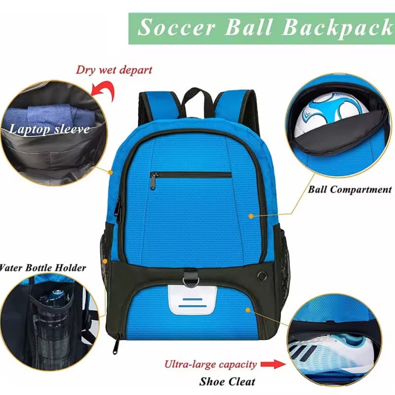 Soccer Backpack Custom Sports Backpack with Ball Compartment /All Sports Bag Gym for Basketball Football Volleyball