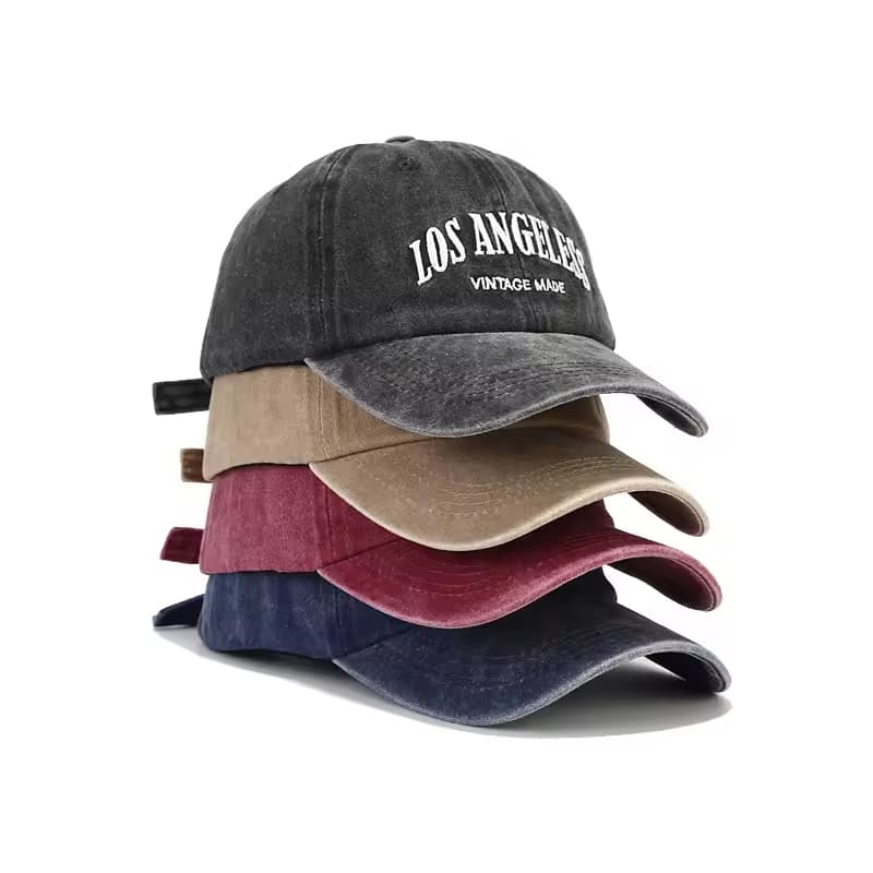 Letter Embroidery Breathable Baseball Cap Trend Classic Retro Sunshade Do Old Personality Fashion Solid Color Denim Sports Caps