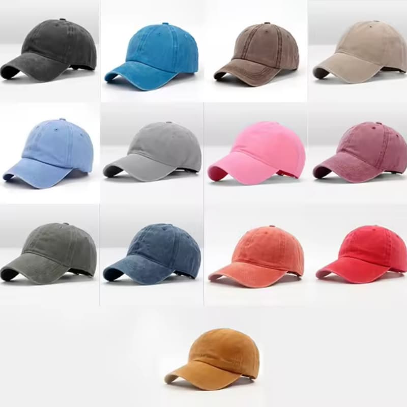 OEM Custom Made Factory No Label 3D Embroidered Two Color Tone Multi Color Bleach Stone Wash Cap Hat with Your Own logo