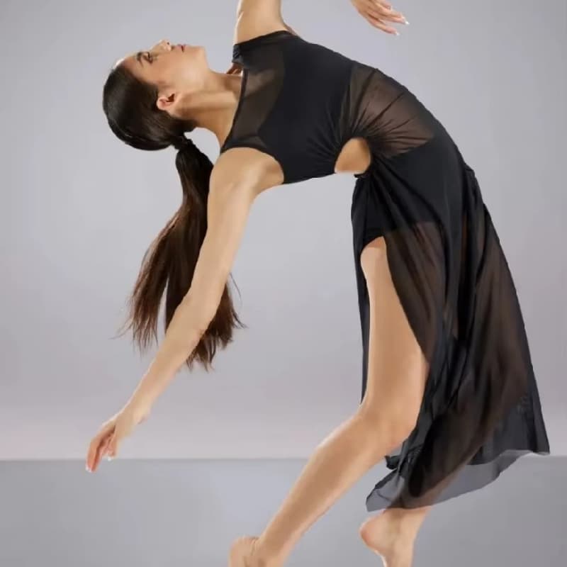 Women's Modern Dance Costumes Comfortable Lyrical Dance Dress Gymnastic Latin Performance Suit for Stage Performance