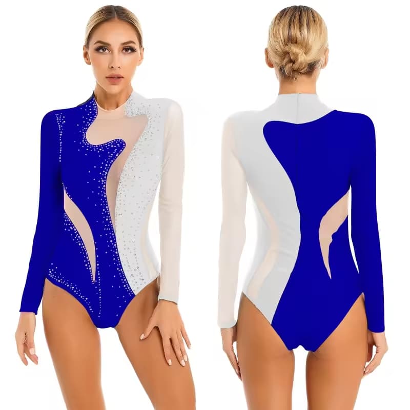 Gymnastics Clothing Girl Long Sleeve Bodysuit for Stage Dance Wear Gymnastics Acrobatics Dance Wear Dresses