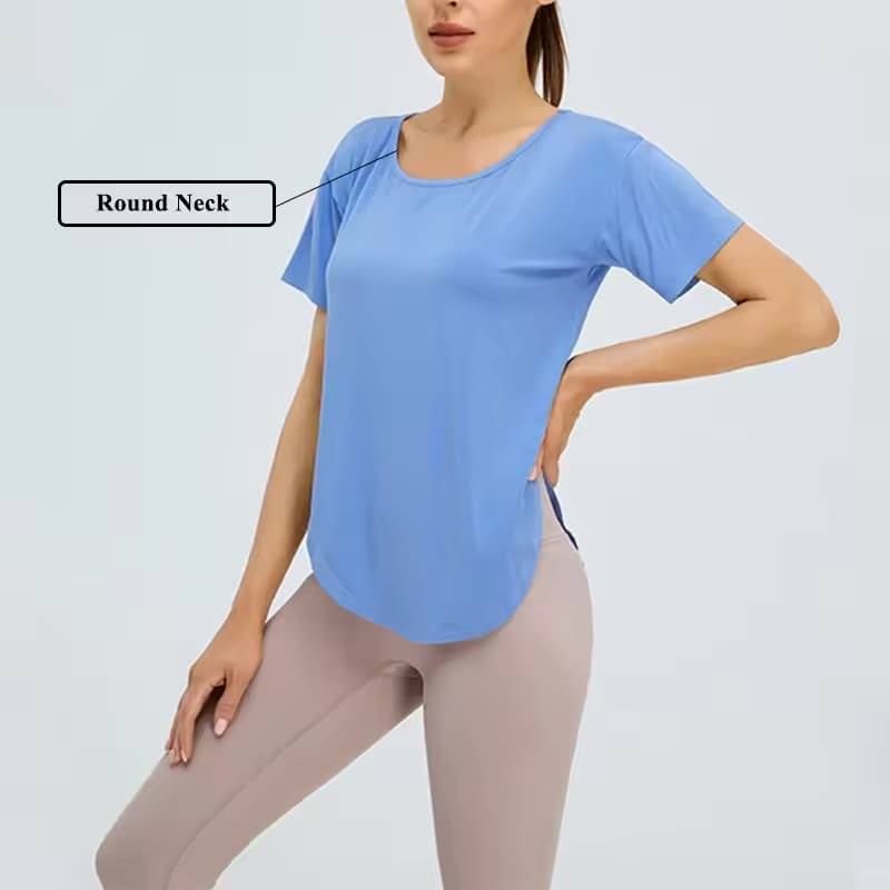 Women's Bamboo Fiber Yoga T Shirt for Women Eco Friendly Workout Sport Top Breathable Athletic Tee Sportswear T-shirt