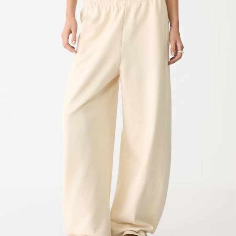 Wholesale Custom Cotton Women Straight Legging Open Pants Loose Leisure Women Wide Leg Jogger Bottom Trousers Casual Sweatpants