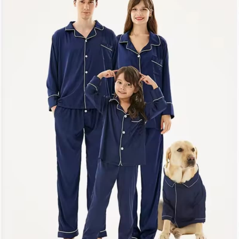 Custom Printed Matching Pj Set Christmas Pajama Family Pajamas Matching Sets Skin-Friendly Lounge Wear Cotton Pajama Set