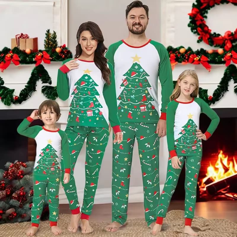 Family Christmas Pajamas Matching Sets Holiday Christmas Pjs Jammies for Adults Baby Kids Sleepwear