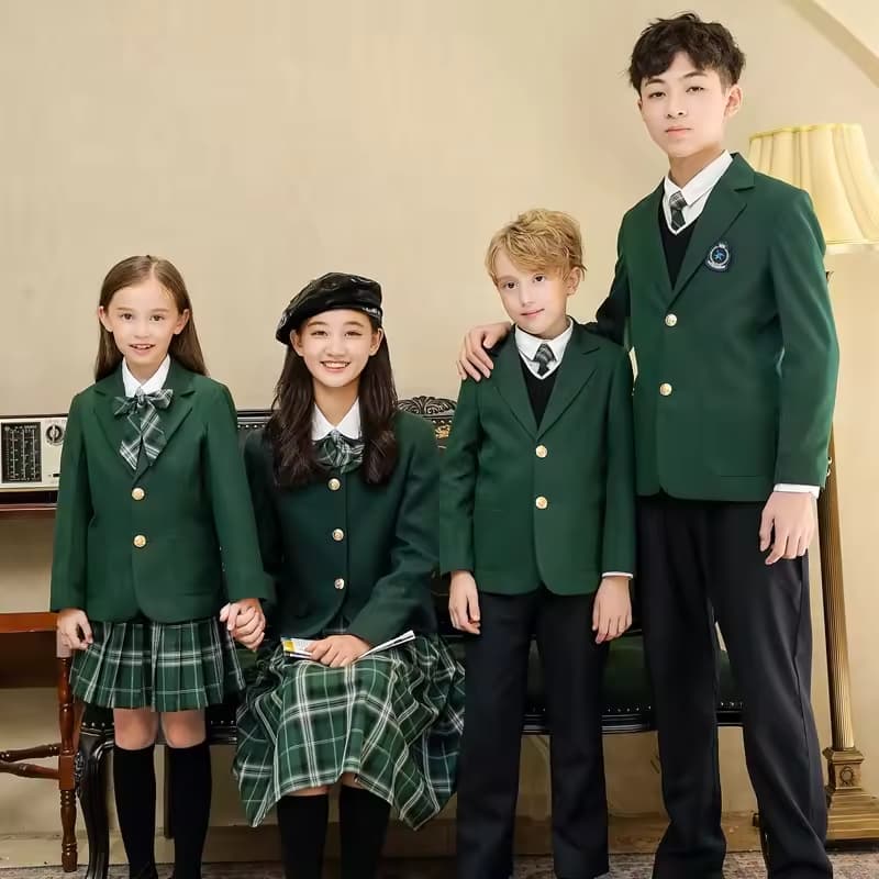 Spring Autumn School Clothes British College Style Kids OEM School Uniform