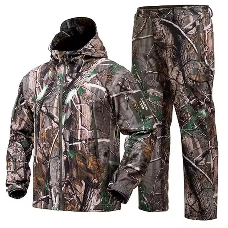 Custom Camo Print Uniform Frog Suit Outdoor Training Hunting Long Sleeve Shirt Pants Camouflage Tactical Clothing for Men