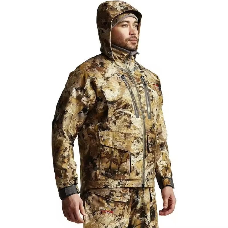 Custom Logo Men's Winter Camouflage Jacket Heated and Warm Outdoor Clothing with Polyester Print for Hunting