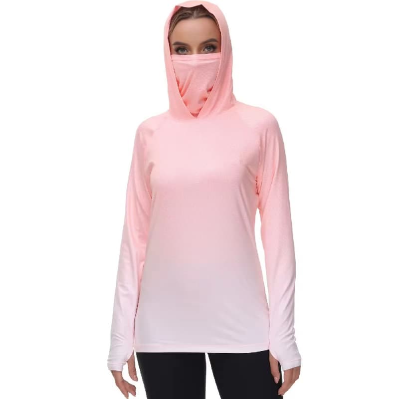 Factory Customized Fishing Apparel for Women Fishing Jersey Upf50+ Rash Guard Hoodie Uv Protection Women Fishing Hoodie