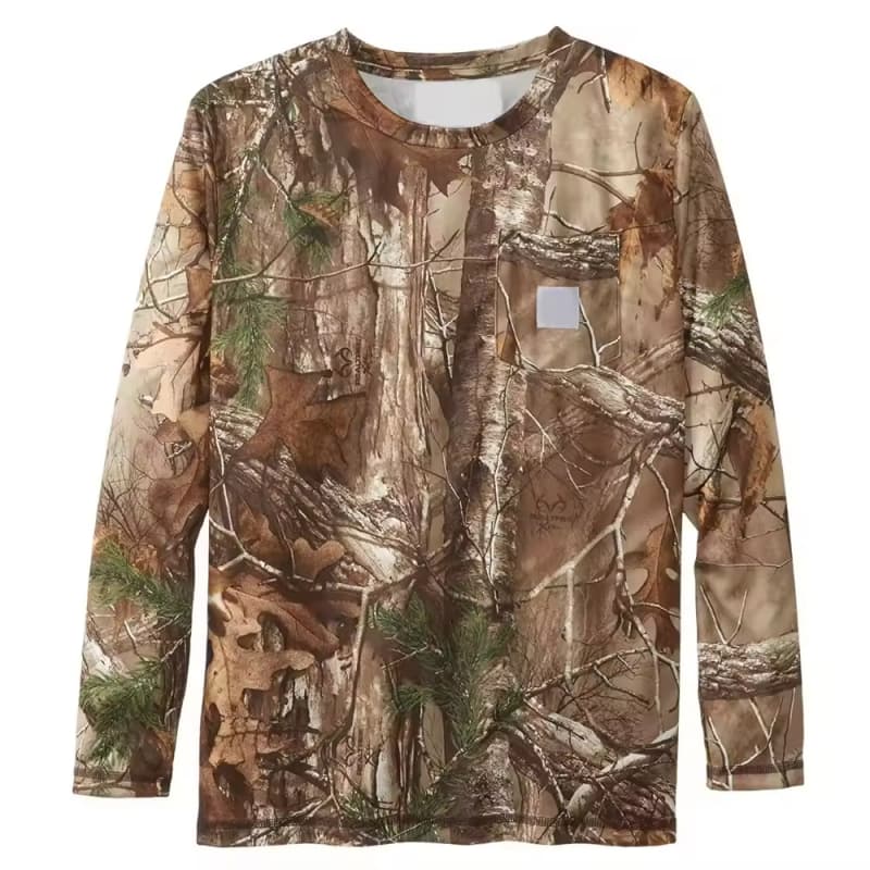 New Fashion Shirts for Men Custom T Shirt Jungle Camo Real Tree Print Camping Hiking Men's T-Shirts