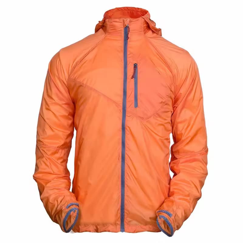 Men Camping Hiking Clothes Outdoor Waterproof Polyester Mountain Climbing Zipper Rain Jacket