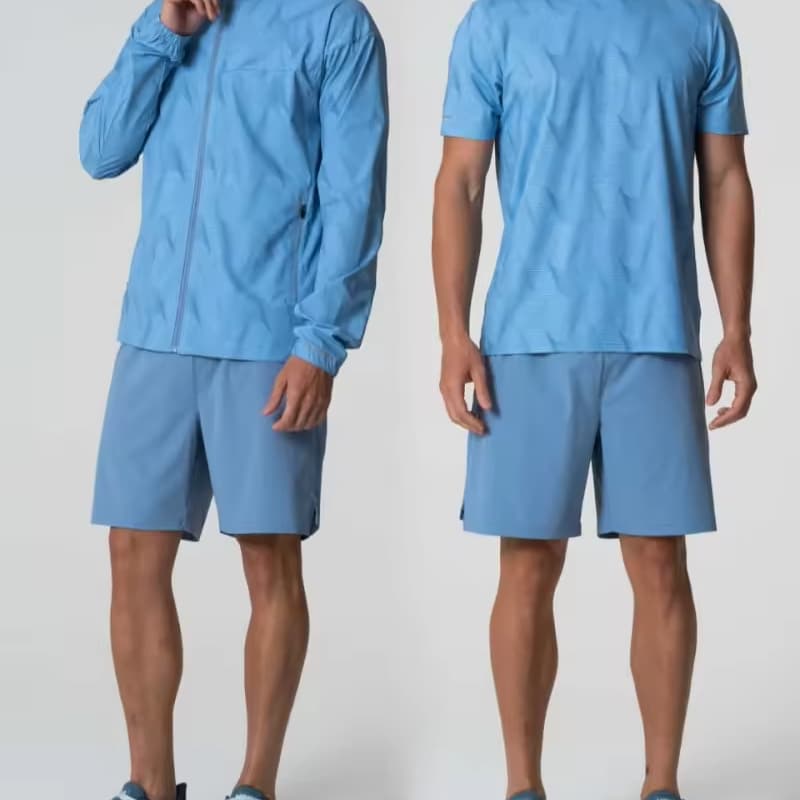 Latest Men's Digital Printed Outdoor Sportswear Suit Reflective Details Breathable Comfortable Waterproof Windproof Sportswear
