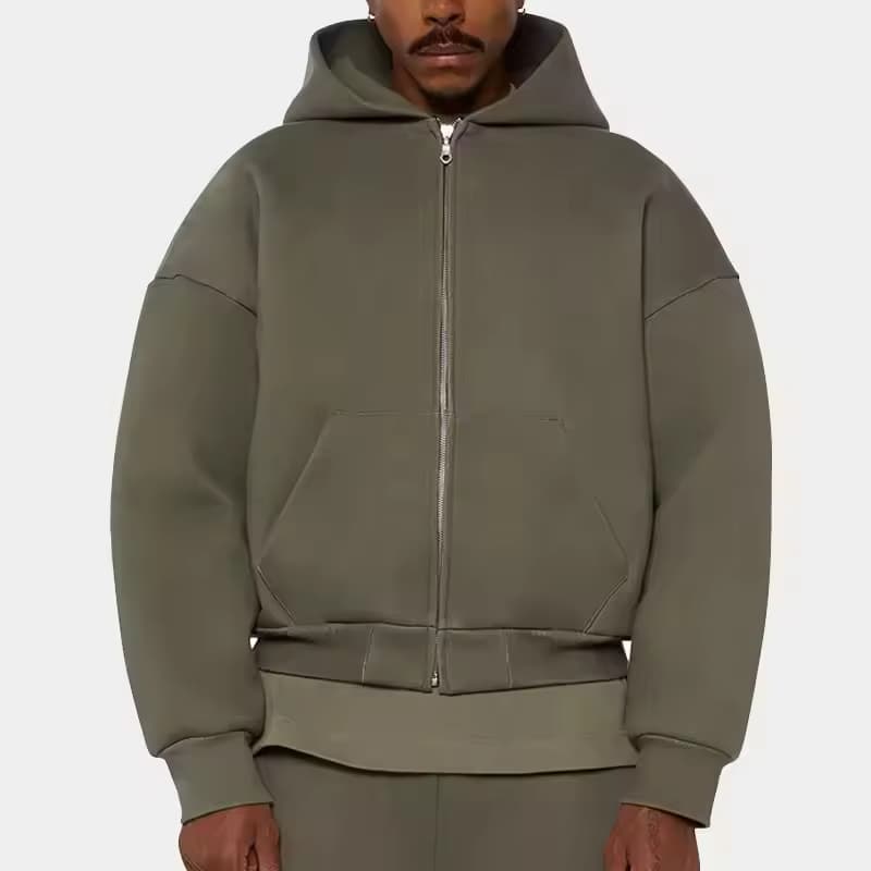 Custom Zip up Hoodie 100% Cotton Sweatshirts High Quality Custom Face Zip Hoodie Blank Full Face Zip Hoodie