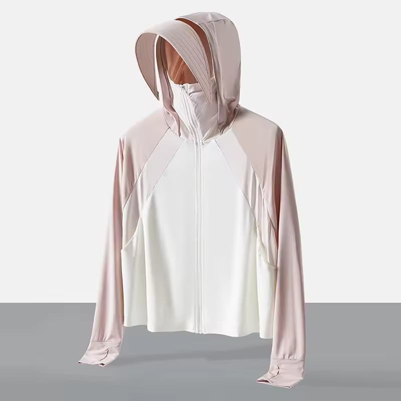 Fashion Lightweight Waterproof Jacket With Zip up Sun Protection Skin Clothing UV Protection Hood Summer Jacket Shirt Clothing