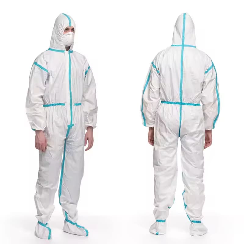 High Quality Disposable Microporous Industrial Protective Clothing Waterproof Oil-Proof Coverall Widely Used Industrial Gown EOS