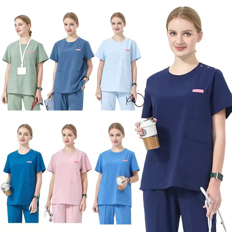 100% Polyester Custom Work Shirt Set Lightweight Unisex Work Clothes Factory Plant Mechanic Repair Work Uniform