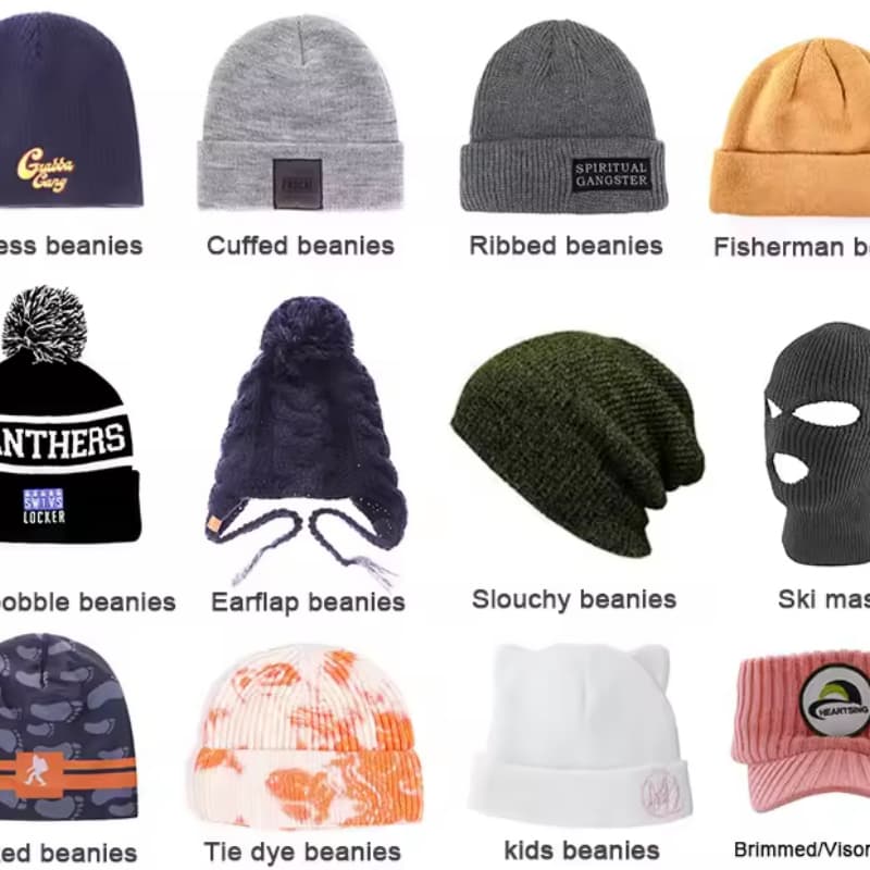 Men Winter Keep Warm Cycling Sport Custom logo Reflective Running Beanie Hat