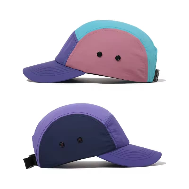 Customized logo Camp Cap 5 Panel Curved Brim, Blank Camp Cap Plain Cap, Colorful Caps Water Proof Caps