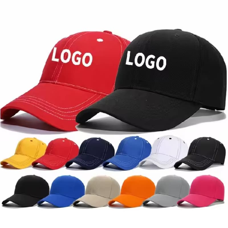 Men's Fashion Breathable Cotton Baseball Cap Custom Embroidered Logo Wholesale Sport Cap Curved Brim Printed Fabric