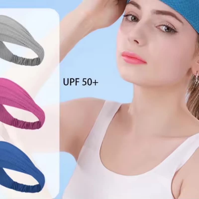 New Arrival Fashion Mesh Customizable Spa Headband Seamless Knitting Head Wrap Ice Silk Sports Sweatbands Headbands for Women