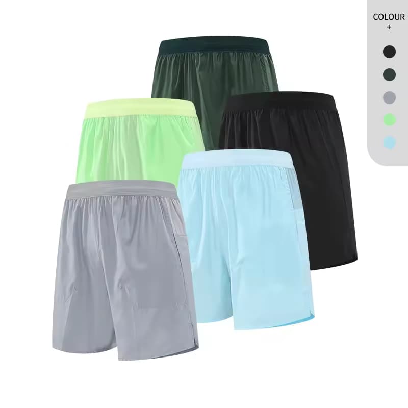 Mesh Sport Running Shorts Lightweight Breathable Fitness Shorts Men Side Split Workout Shorts