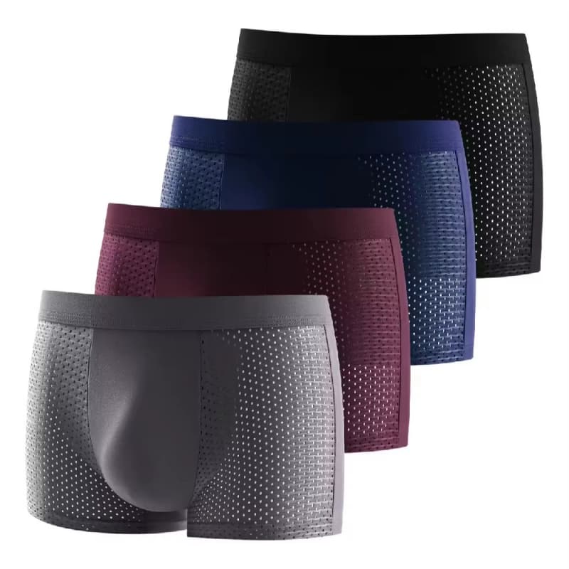 Men's Underwear Wholesale Breathable Mesh Cool Soft Comfortable Men's Boxer Briefs Close-fitting Casual Sports Boxer Panties
