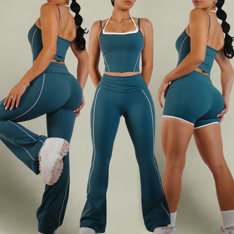 Custom Contrast Sports Clothing Tall Friendly Sportswear Yoga Gym Wear Workout Sets for Women