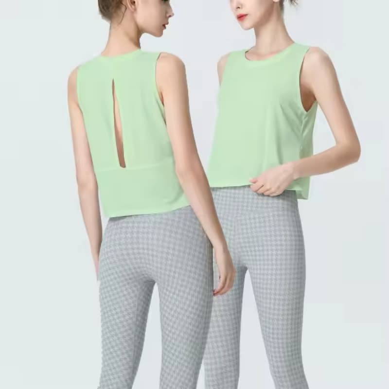 Sleeveless Women's T-shirt Summer Sexy Hollow Back Yoga Women Top Fashionable Quick-dry Comfortable Women's Top
