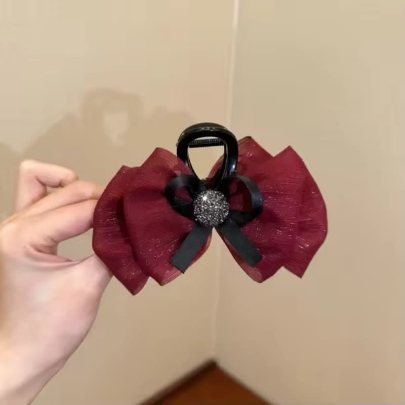 Customizable European and American Style Summer Hair Accessories Fabric Butterfly with Bow Fashion Hair Accessory