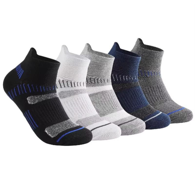 Men's Summer Sweat-Absorbent Anti-Odor Running Socks Wholesale Thin Cotton Short Tube Shallow Mouth Logo Leisure Sports Socks
