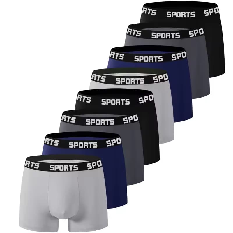 Logo Custom Comfortable Breathable High Elastic Solid Man Trunk Underwear 95% Polyester 5% Spandex Men's Boxer Briefs