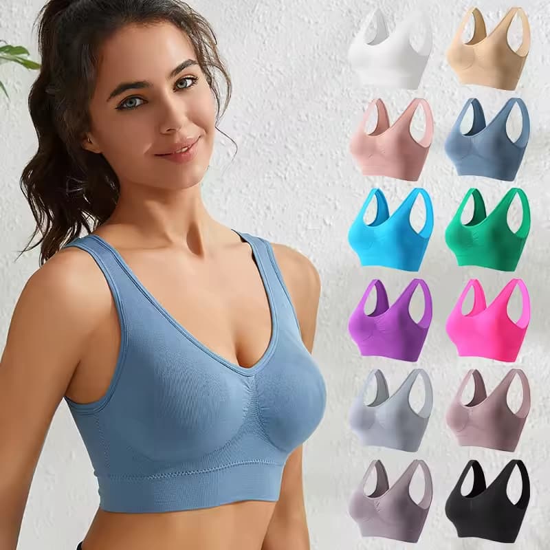 Hot Selling Women's Casual Sports Bra Soft Breathable Seamless Underwear for Comfort