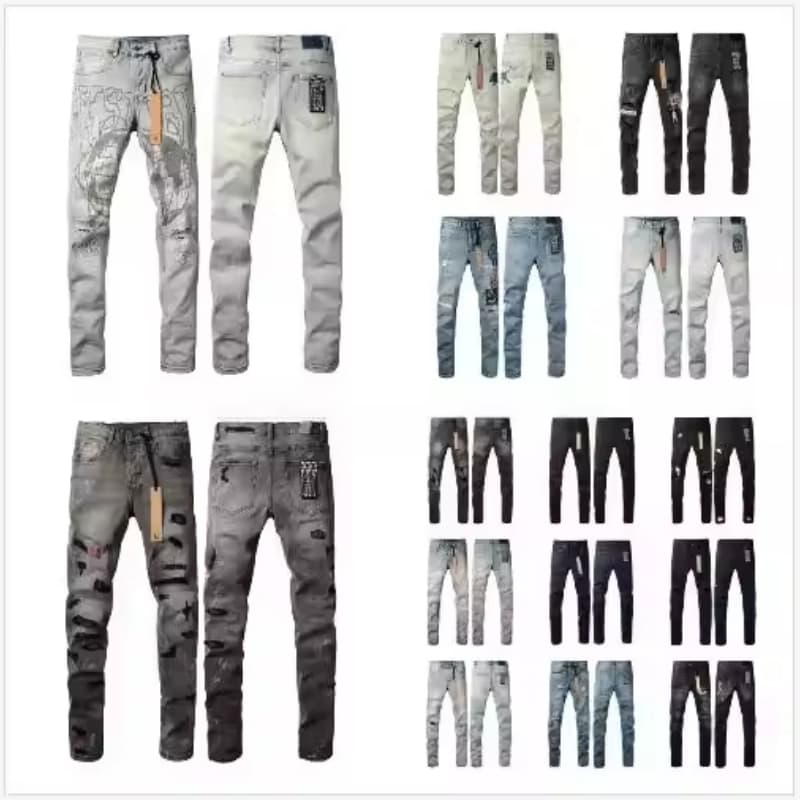 Top High Quality Ksubii Designer Brand Men's Ripped Jeans New Arrival Waterproof and Breathable Denim for Spring