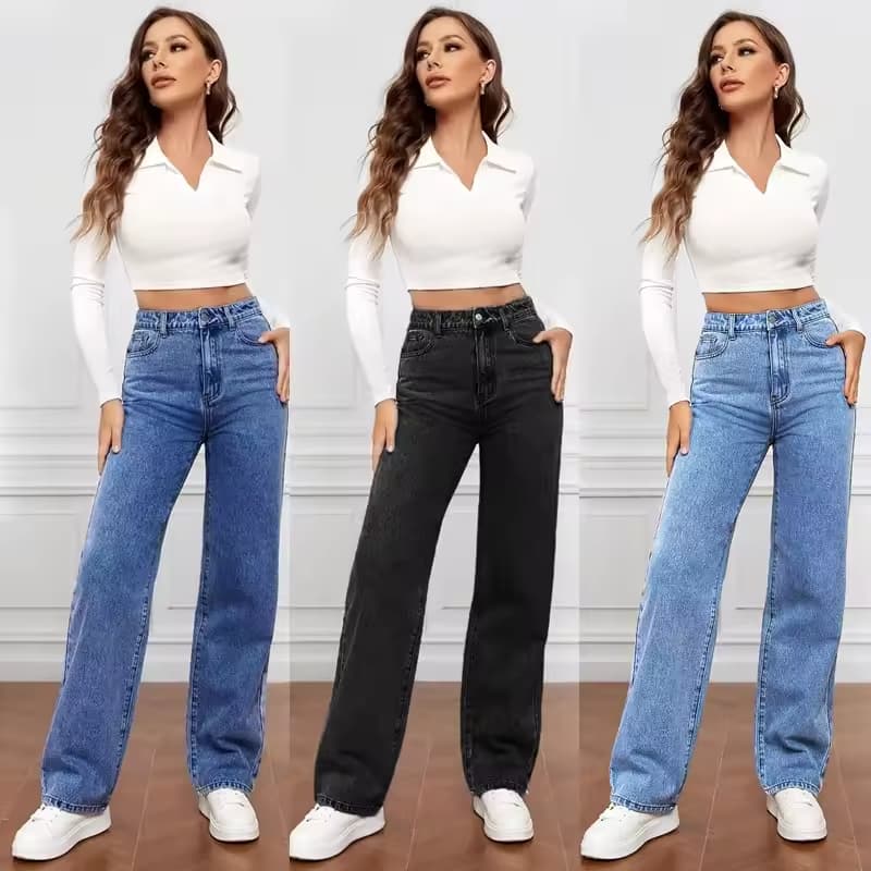 High Street Women's Baggy Jeans Trousers High Rise Multi-Pockets Faded Washed Denim Loose Wide Leg Cargo Jeans Y2K Streetwear