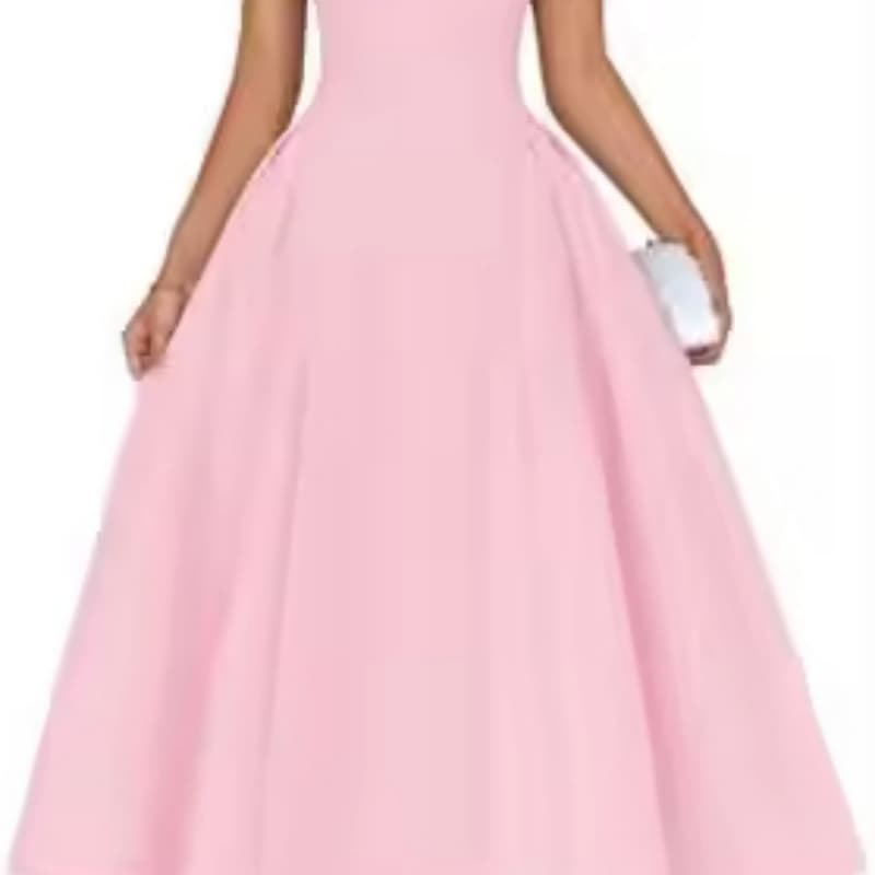 Elegant Women's Cocktail Dress Off-Shoulder Short Sleeve Satin Midi Swing Line for Wedding & Evening Party Summer Length