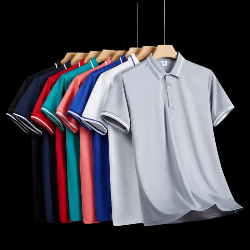 Business Custom Embroidered Printing Logo 100% Polyester Mens Polo Shirt